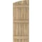 Ekena Millwork Americraft 6-Board (3 Batten) Wood Joined Board-n-Batten Shutters w/Ellipt Top, ARW401BE621X77UNH, PR ARW401BE621X77UNH - alternate 5